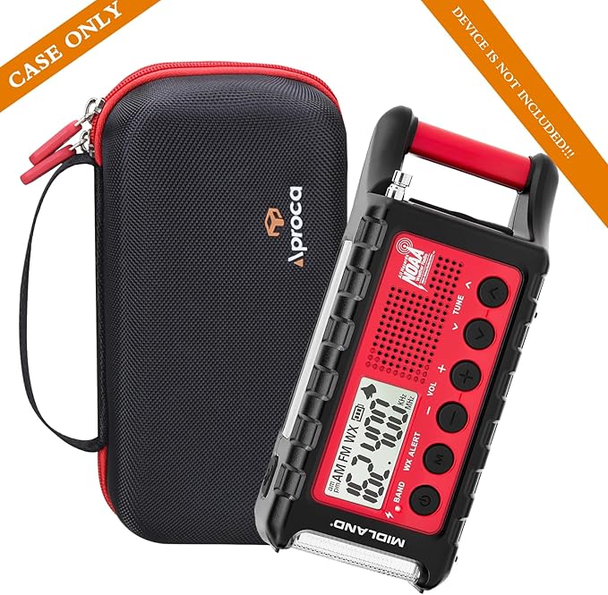 Aproca Case Compatible with Midland ER310 Emergency Crank Weather AM/FM Radio, Portable Hard Storage Bag for Accessories (Case Only)