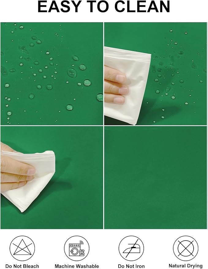 Fokitut 2 Pack Waterproof Rectangle Tablecloth, 60x120 Inch, Stain Resistant and Wrinkle Polyester Table Cloth, Fabric Table Cover for Kitchen Dining, Wedding, Party, Holiday Dinner-Emerald