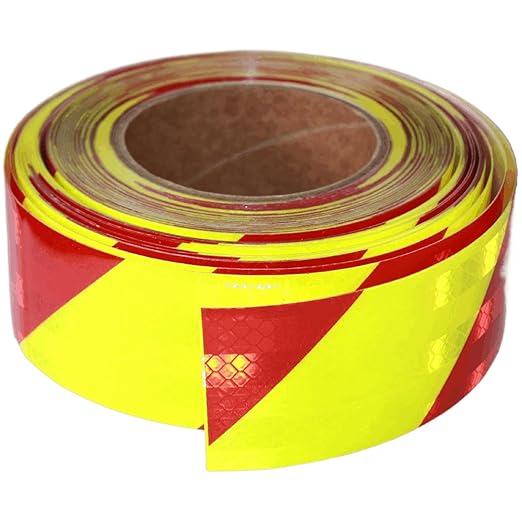 Industrial Non Fading Reflective Tape 2 inch Wide, Outdoor Waterproof High Visibility Safety Caution Adhesive Reflector Strips (66 feet)