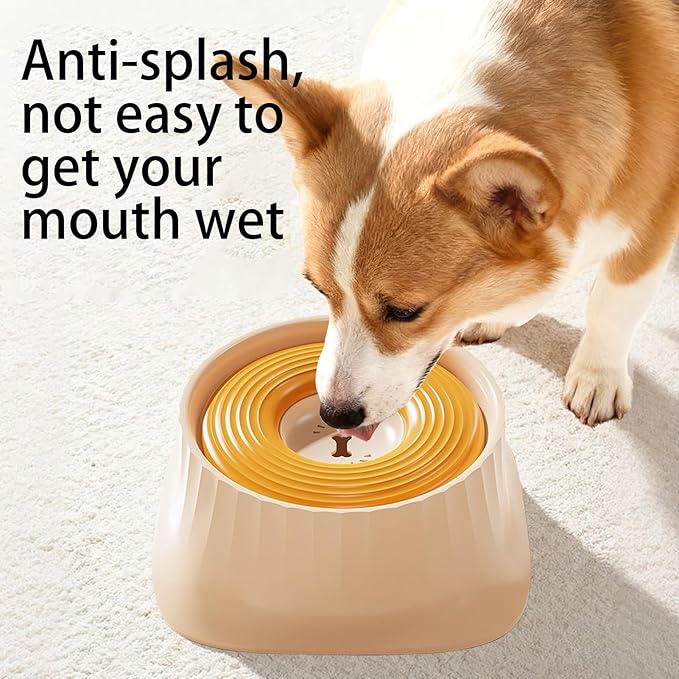 Dog Water Dispenser - Spill Proof Floating Pet Water Bowl | Portable Travel Accessories for Puppy Dog Cat Animal, Car Crate Outdoor Indoor House Use, Non Spill Drinking Dish