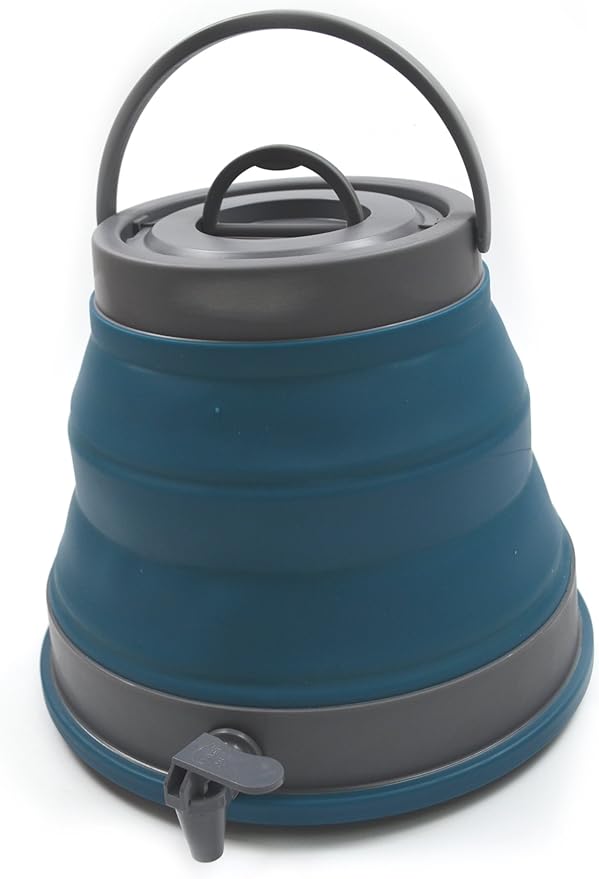 SAMMART 12.5L Portable Water Carrier,Collapsible Water Container, Emergency Cube Water Carrier, Outdoor Water Storage for Camping Hiking Climbing Backpacking (Deep Blue, M)