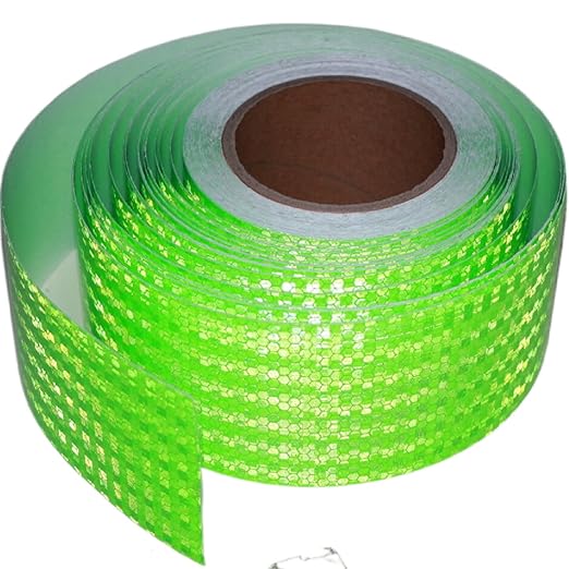 Green Reflective Tape Outdoor Waterproof 3 inch Wide for Cars, High Visibility Safety Warning Adhesive Stickers Strips (66 feet)