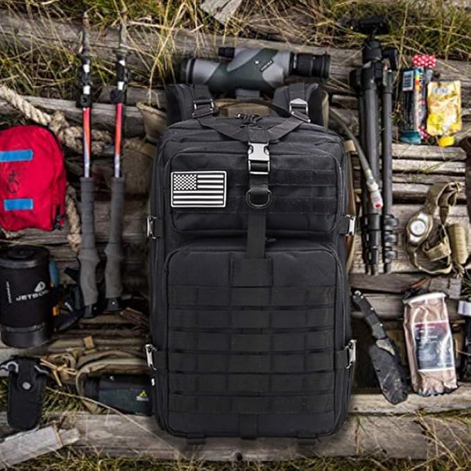 ROARING FIRE Tactical Backpack, Expandable Molle Backpack for The Outdoor, Hiking, 3 Day Pack, Bug Out Bag,