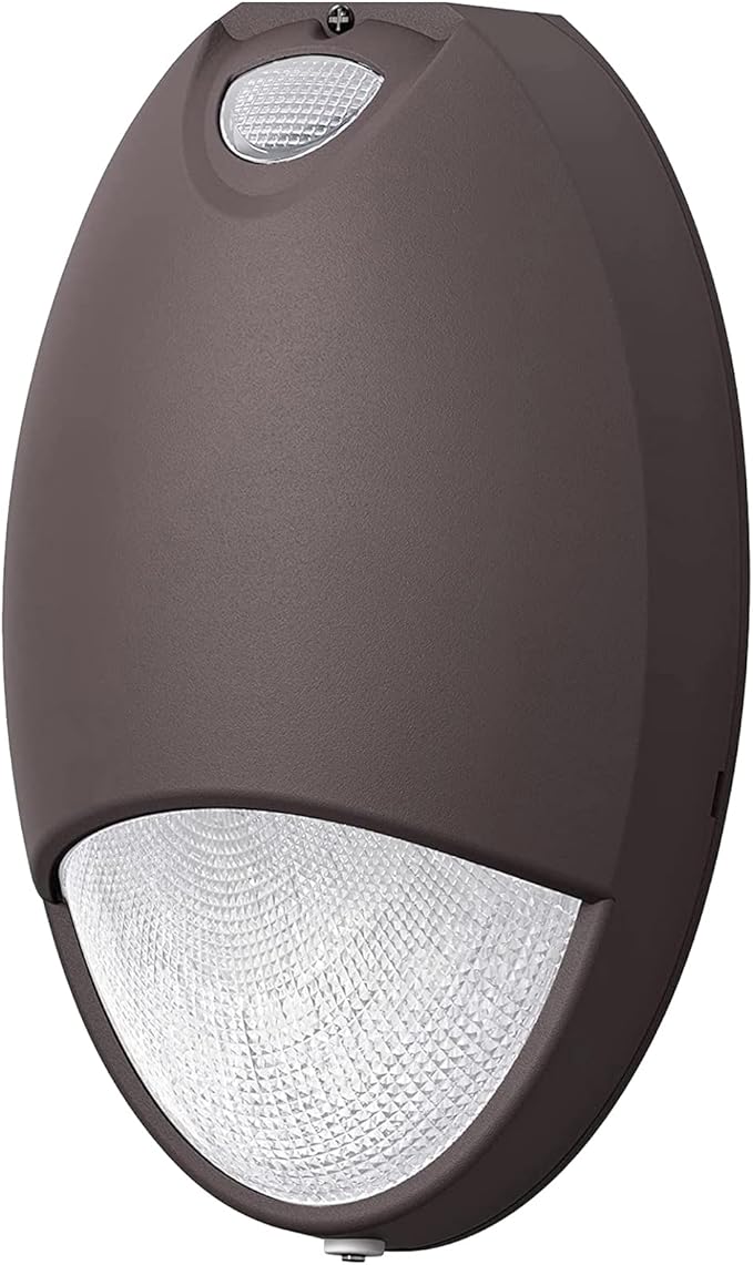 12W LED Emergency Wall Pack Light with Battery Backup Photocell Sensor, Self Test Diagnostics, Commercial Outdoor Exterior Aluminum Emergency Light, IP65 Wet Location, 120-277VAC UL Listed (1 Pack)