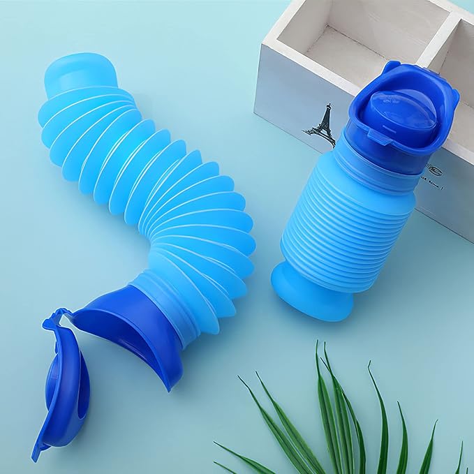 Pee Bottles for Men, Adjustable Emergency Urinal 750ml, Car Pee Bottle for Men and Women, Portable Toilet for Car, Shrinkable Personal Mobile Toilet,Urine Bottle, Travelling, Traffic Jams & Hiking