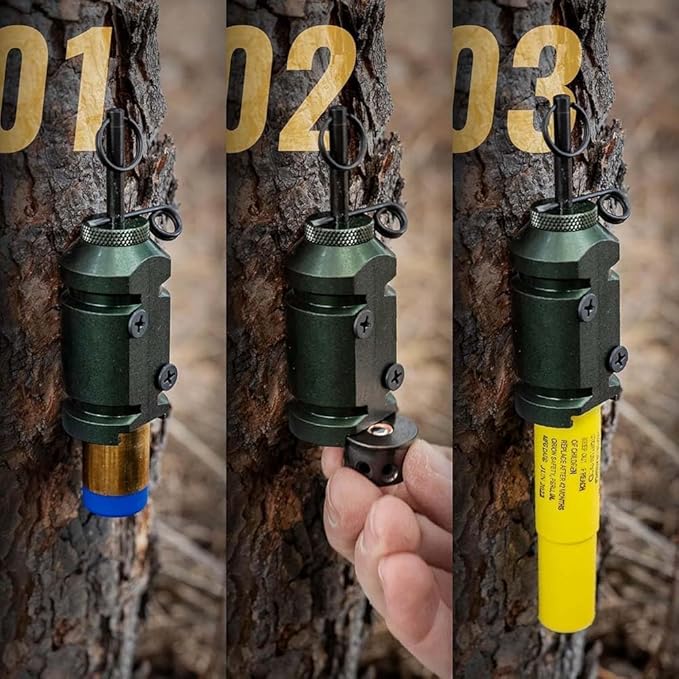 6 Packs of Alarm Perimeter,12 Gauge Camping Trip Wire Alarm Eary Warning Security System for Outdoors (Green)