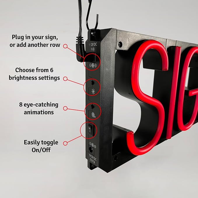 SpellBrite ELEVATOR Sign | Directional Sign with Neon Look, Green LED Light Source | 31.1" x 6.3"