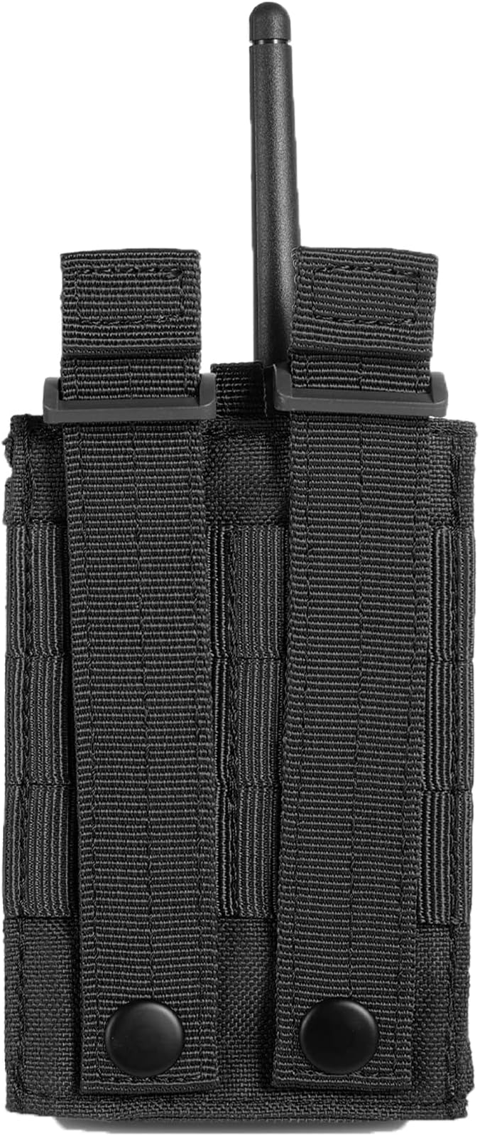 Tactical Radio Holder - Molle Radio Pouch Universal Case for Police Firefighter Two Ways Walkie Talkies Vest (Black)