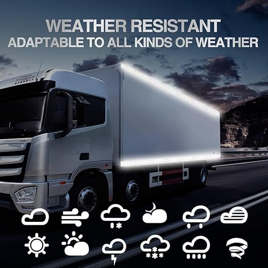 Reflective Tape 2" x40ft Fluorescent White, DOT-C2 Waterproof Reflective Stickers & Reflector Tape with Strong Adhesive for Trucks, Trailers, Motorcycles, Bikes, Outdoor Safety