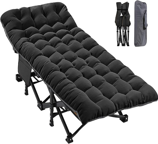 ABORON Heavy-Duty Folding Guest Bed for Adults, 500lb Capacity, Portable Extra Cot with 1207D Double Layer, Ideal for Indoor Guest Stays & Temporary Home Use