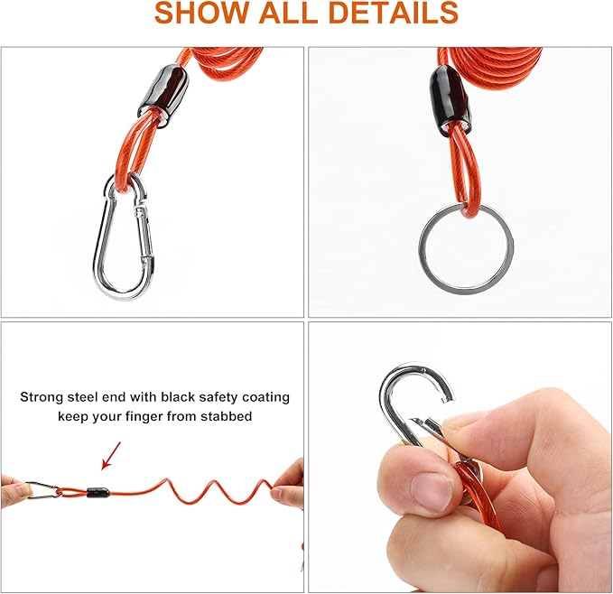 Trailer Breakaway Switch, 4ft Breakaway Coiled Cable with Electric Brake or RV Towing Trailer