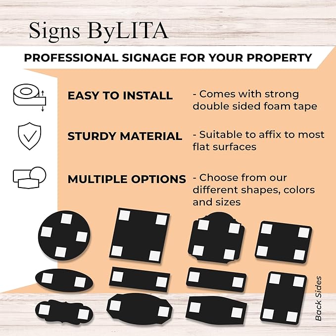 Signs ByLITA Circle Emergency Exit Only Sign (White/Red) - Medium 5 Pack