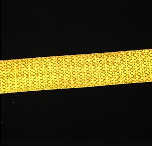 Yellow Reflective Tape 2 inch Wide, Outdoor Waterproof High Visibility Warning Industrial Marking Tape, Safety Stickers (68 feet,5 Rolls)