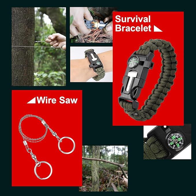 Gifts for Men, Women, Dad Christmas PIXATO Survival Kits, Survival Gear and Equipment 116-in-1, Emergency Kit with First Aid Kit, Tactical Pen, Fishing Kit, Headlamp for Camping, Hiking, Hunting