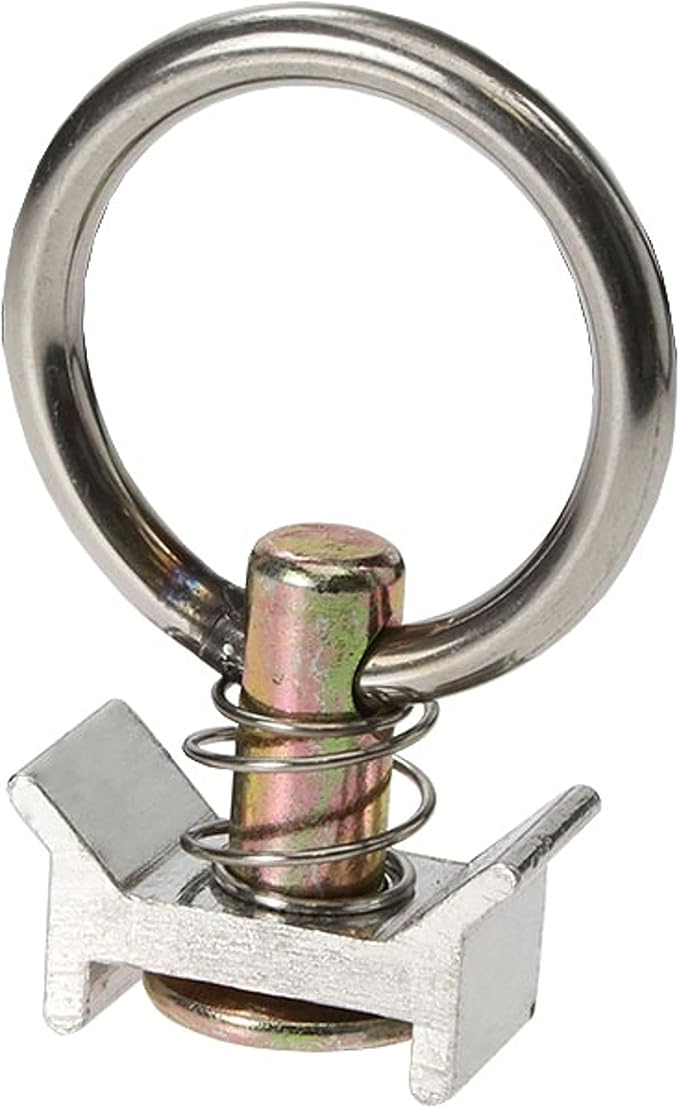 US Cargo Control L Track Tie Down System, Includes (2) USA Made 4-Foot Aluminum L-Track and (4) Silver Single Stud O-Ring Fittings, Versatile Trailer Tie Down System for Trailers and Truck Beds