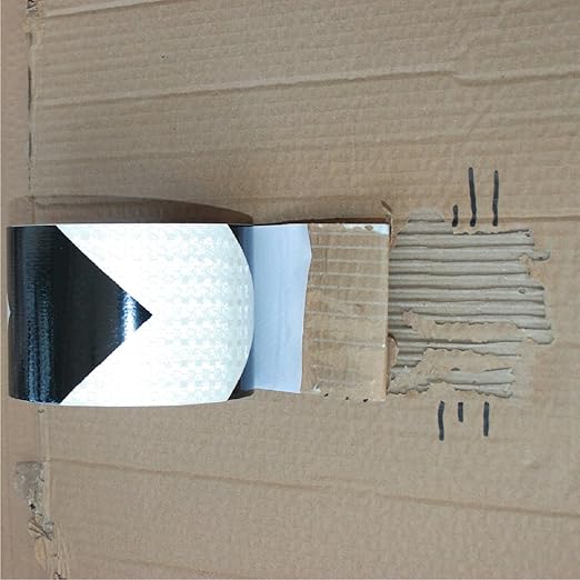 Black and White Reflective Tape 3 Inch x 168 Feet, Outdoor Waterproof Conspicuity Strong Adhesive Reflector for Trailers