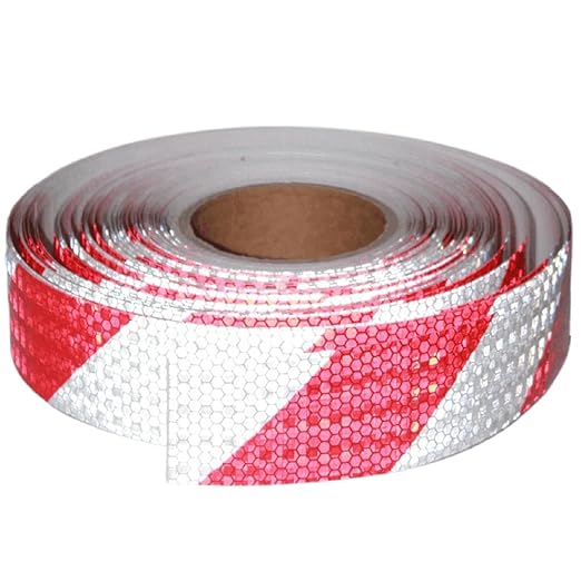 Reflective Tape Red White 2 Inch x 168 Feet, Outdoor Waterproof Warning Reflector, Night Safety Stickers for Car Bicycles