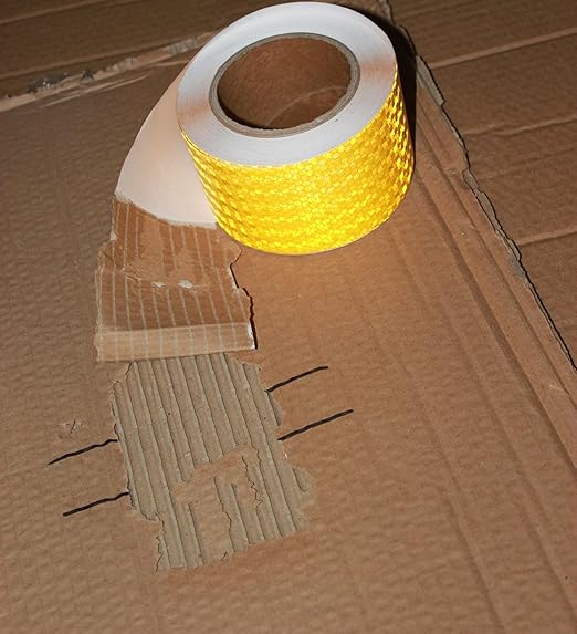Yellow Reflective Tape 3 inch Wide, Outdoor Waterproof High Visibility Strong Safety Adhesive Tape (66 feet)