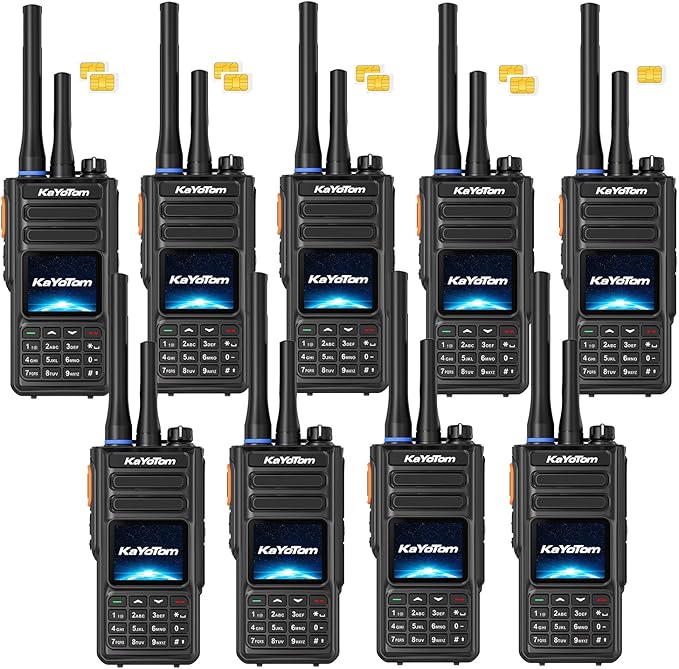 (Lifetime Free) Rapid Dual-Mode GPS Global Unlimited Range Walkie Talkies Long Range Two Way Radio with 4G LTE PoC & UHF PTT, Encrypted Calls, IP68 Waterproof for Outdoor, Logistics & Emergency