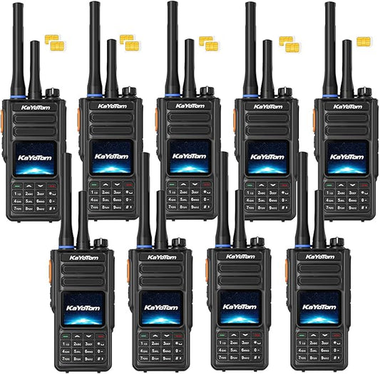 (Lifetime Free) Rapid Dual-Mode GPS Global Unlimited Range Walkie Talkies Long Range Two Way Radio with 4G LTE PoC & UHF PTT, Encrypted Calls, IP68 Waterproof for Outdoor, Logistics & Emergency