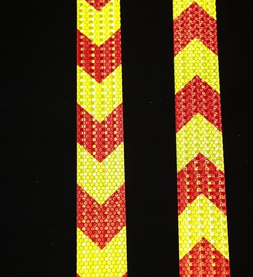 Reflective Tape 2 inch X 66 feet X 10 Rolls, Outdoor Waterproof Hazard Conspicuity Warning Marking Tape for Cars Trucks