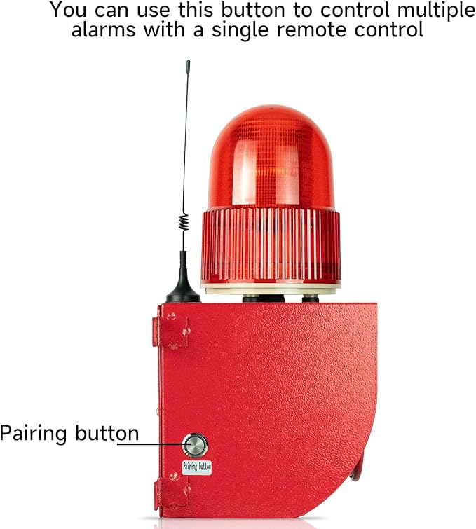 Wireless Alarm Siren 0.31Mile Range Multitone 120dB Loud Horn Waterproof Security Siren for Industry Business Home Shop Hotel School AC110-120V
