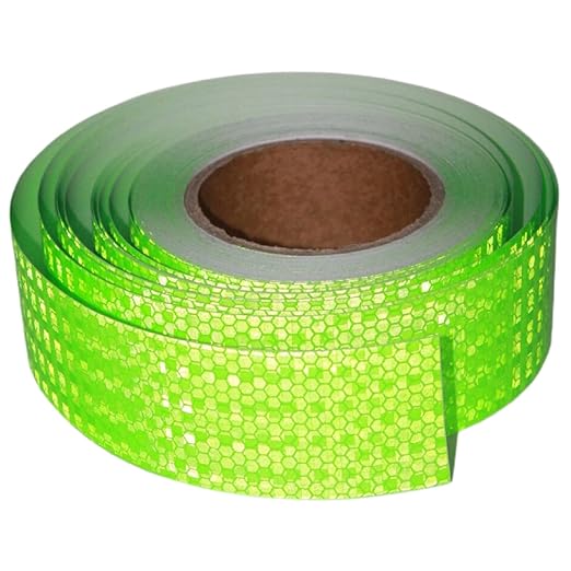 Industrial Reflective Tape Green 2 inch for Bikes, Outdoor Waterproof High Visibility Safety Warning Adhesive Stickers Strips (66 feet)