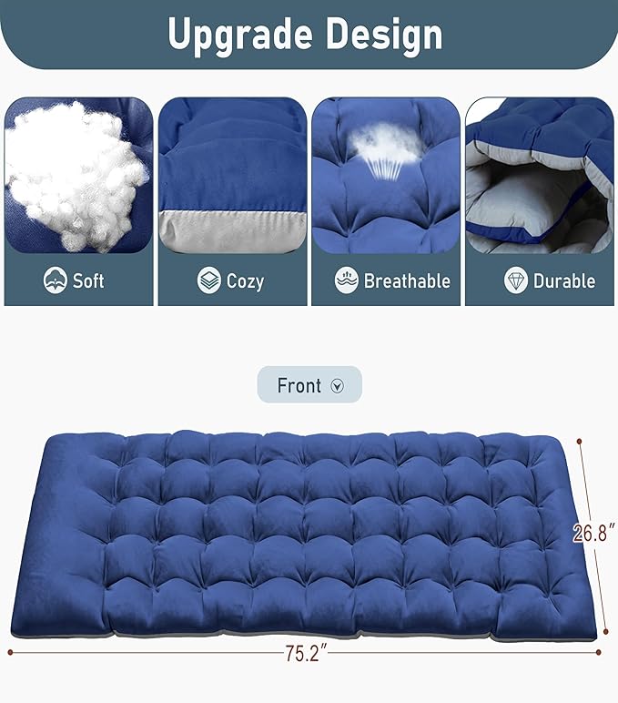 ABORON Heavy-Duty Folding Guest Bed for Adults, 500lb Capacity, Portable Extra Cot with 1204D Double Layer, Ideal for Indoor Guest Stays & Temporary Home Use