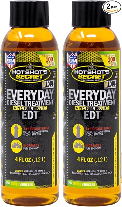 Hot Shot's Secret EDT Everyday Diesel Treatment 4 Fluid Ounce Bottle (Pack of 2)