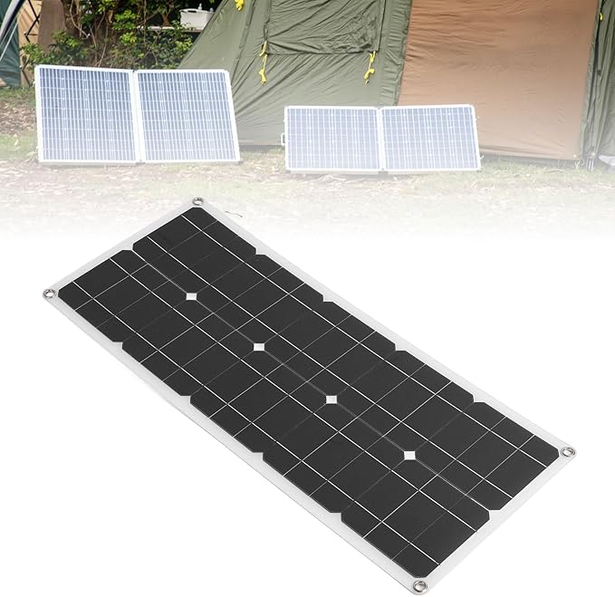 Asixxsix Solar Panel Kit, 100W OBD Plug Solar Charge Controller Foldable Panel Energy Storage Flexible, Monocrystalline Kit for Outdoor RV Boat