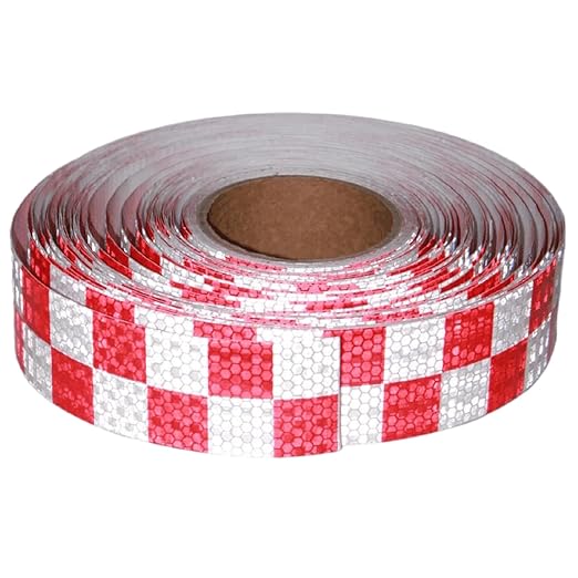 Reflective Tape Red White 2 Inch x 168 Feet, Outdoor Waterproof Warning Reflector, Night Safety Stickers for Car Bicycles