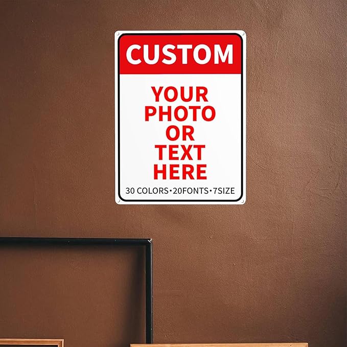 Custom Outdoor Metal Sign - Personalized for Business, Office, Home, Delivery, Road, Garden, Hazard, Parking, Decorative - 8''x12''