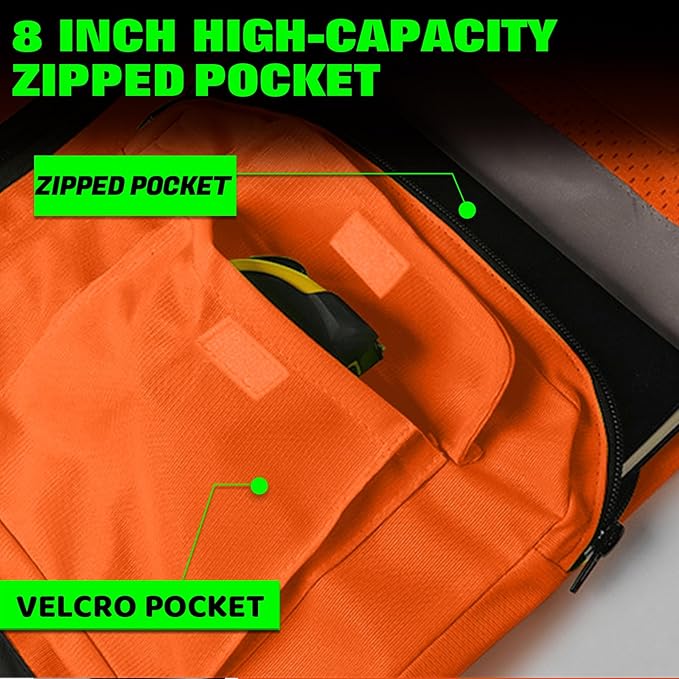 BeautyWill Custom Logo Safety Vest Class 2 High Visibility Reflective Vest for Men - Personalized Logo Team Vest