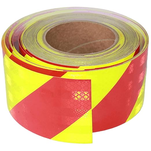 Non Fading Reflective Tape Outdoor Waterproof 3 inch Wide, High Visibility Safety Warning Reflector Sticker Strips (68 feet)