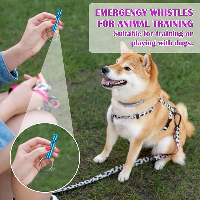 120 Pieces Aluminum Emergency Whistle, Kids Safety Whistle With Keychain, Whistles For Adults Emergency, 6 Colors Hiking Whistle Survival Whistle, For Camping, Hiking, Boating, Hunting, Fishing
