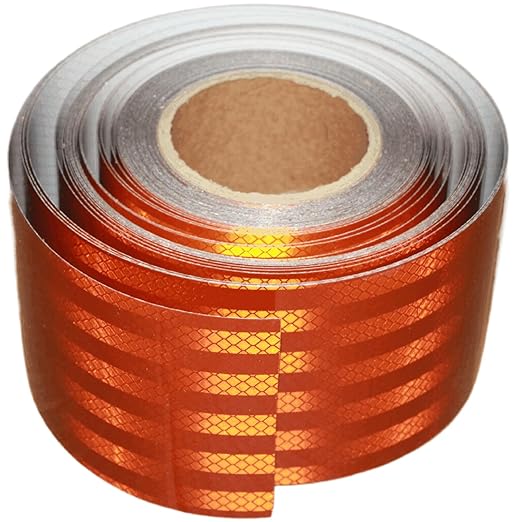 Non Fading Brown Reflective Tape Outdoor Waterproof 4 inch Wide, High Visibility Warning Industrial Marking Tape, Safety Stickers (168 feet)