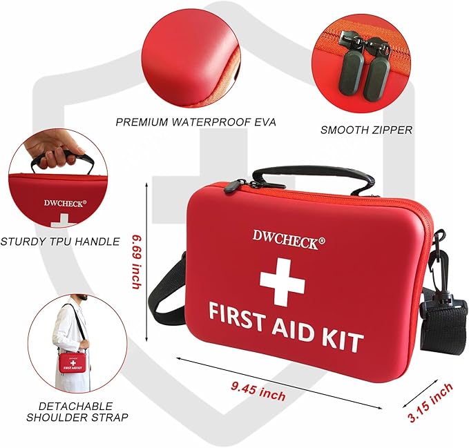 426 Piece First Aid Kit, Waterproof Compact Portable Hard Case Emergency Medical Kit for Home, Car, Travel, Businesses, Office, Hiking, Vehicle, Boat - Outdoor Survival Kit
