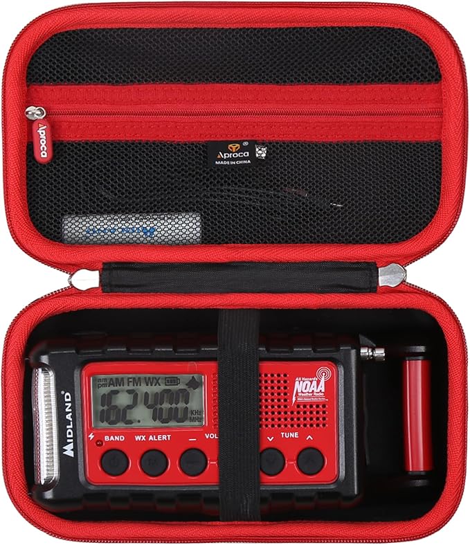 Aproca Case Compatible with Midland ER310 Emergency Crank Weather AM/FM Radio, Portable Hard Storage Bag for Accessories (Case Only)