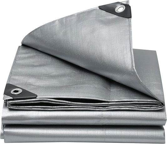 Tarps 12x40 FT Waterproof Heavy Duty Tarp – 10 Mil Thick, UV & Tear Resistant, Reinforced Grommets & Edges – Multi-Purpose Cover for Camping, Roof, Emergency, Truck, Boat