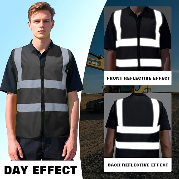 BeautyWill Custom Logo Safety Vest S,M,L,XL,2XL,3XL,4XL Personalized Safety Vest High Visibility Apparel