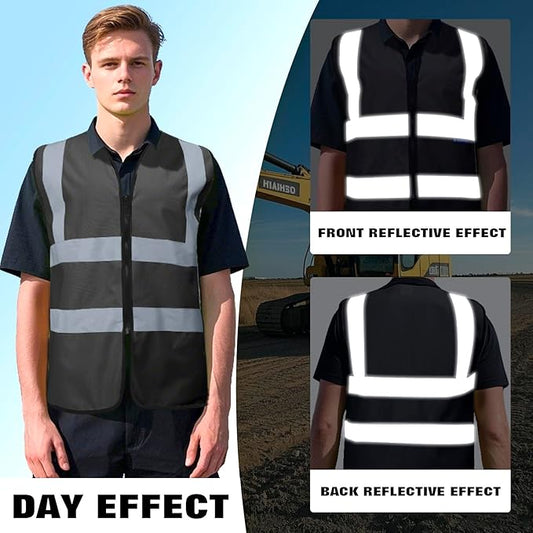 BeautyWill Custom Logo Safety Vest S,M,L,XL,2XL,3XL,4XL Personalized Safety Vest High Visibility Apparel