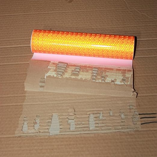 Reflective Tape Orange 10 inch, Outdoor Waterproof High Visibility Warning Industrial Marking Tape, Safety Stickers (11 feet)