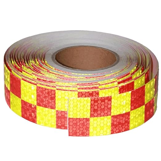 Reflective Tape 2 inch X 166 feet, Outdoor Waterproof Hazard Conspicuity Safety Warning Industrial Marking Tape