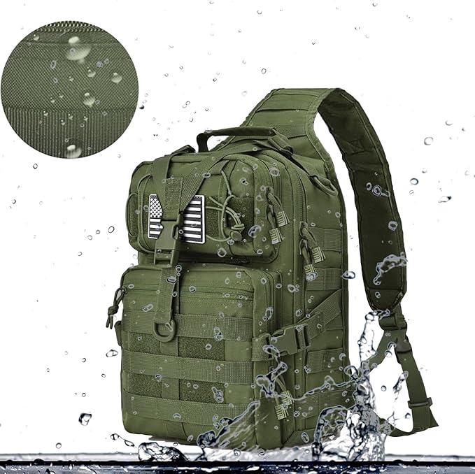 HAOMUK Tactical Sling Bag Pack Military Rover Shoulder Sling Backpack EDC Molle Assault Range Bag
