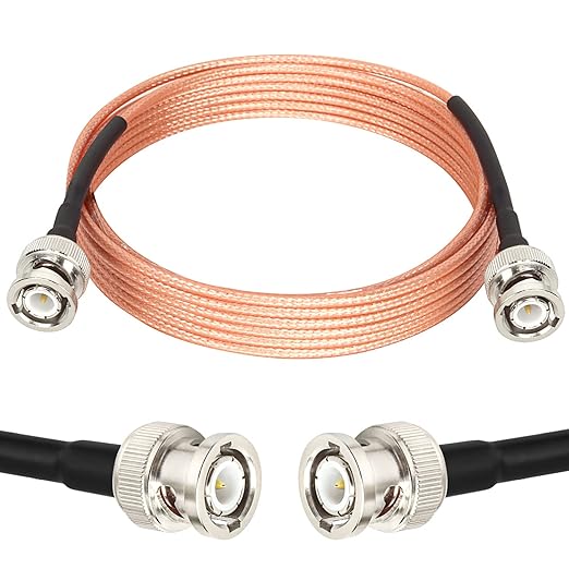 XRDS -RF BNC Cables 12FT, 50 Ohm BNC Male Cable RG316 Antenna Cable for Antenna Scanners Handheld Ham Radios etc.