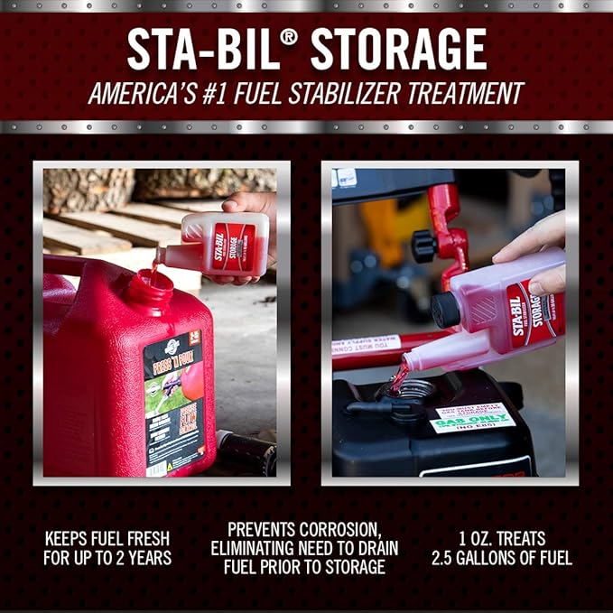 STA-BIL Storage Fuel Stabilizer | Keeps Fuel Fresh for 24 Months, Prevents Corrosion, Gasoline Treatment Additive that Protects System, Gas Stabilizer for Storage, 4 oz.