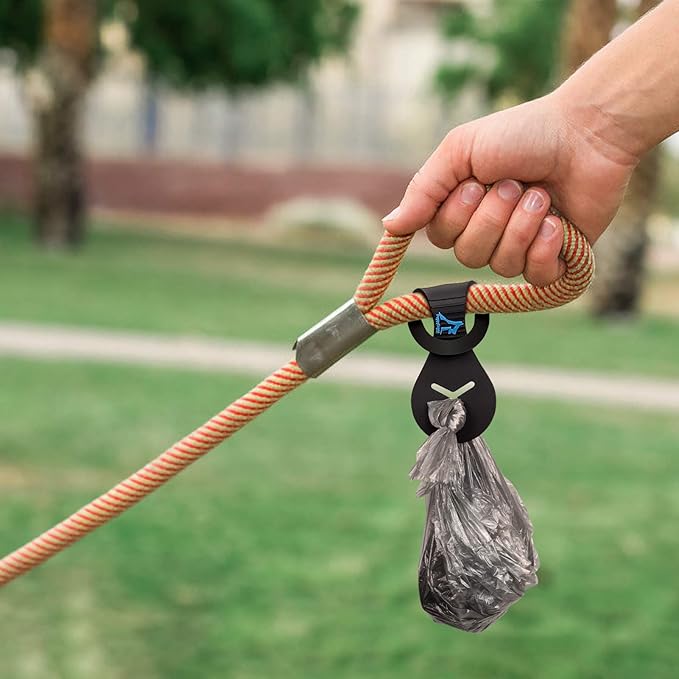 PuppyDoggy Dog Poop Bag Holder for Leash Waste Bag Carrier Dog Poop Bag Dispenser for Walking Running Bicycle Accessory 4 pieces (White)