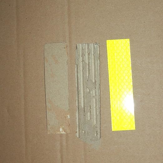 Fluorescent Reflective Stickers 1 inch X 4 inch, Outdoor Waterproof High Visibility Warning Safety Adhesive Reflector (60 Pcs)