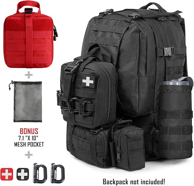 LIVANS 1000D First Aid Bag Empty Medical Ifak Pouch Molle EMT Pouches Rip-Away Tactical Military Trauma Emergency Medic Bag