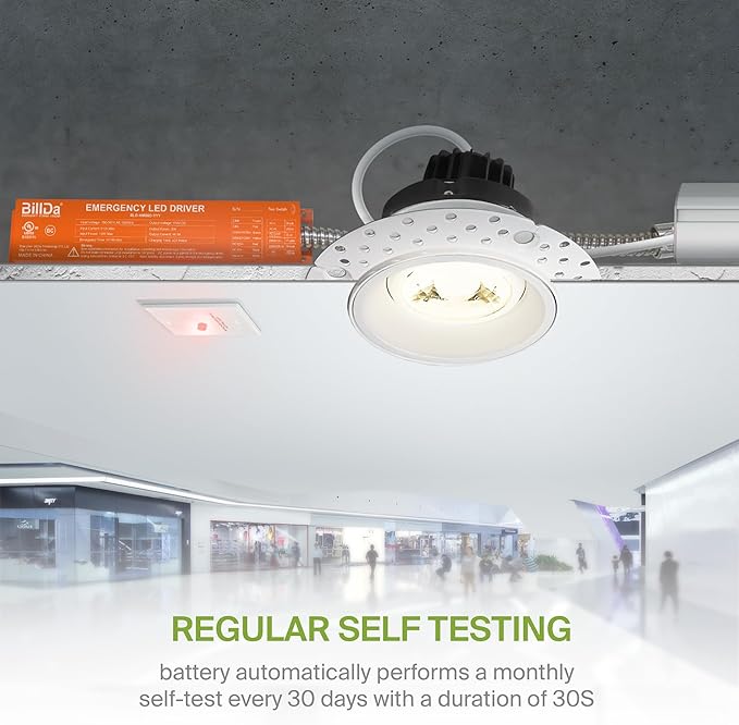 ASD Battery Back-Up Kit 8W - Suitable for LED Commercial Downlights ASD-CDL7, CD-P, CD-T - 90 Minutes Emergency Battery, 5000 Cycles of Standard Charge & Discharge - Damp Rated, UL Certified